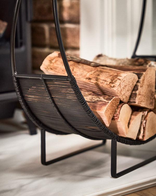 Dibor Shoreditch Leather Handle Log Holder