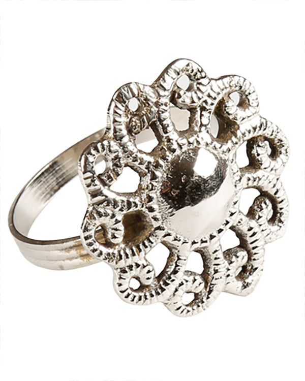 Dibor Silver Flower Napkin Ring