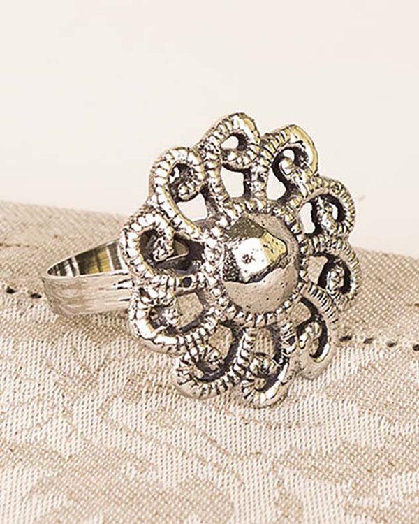 dibor Silver Flower Napkin Ring