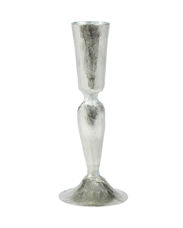 Dibor Silver Fluted Candle Stick