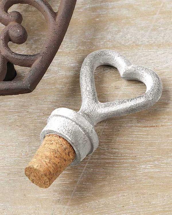 dibor Silver Heart Bottle Stopper