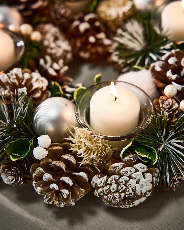 Dibor Silver Round Tealight Centrepiece