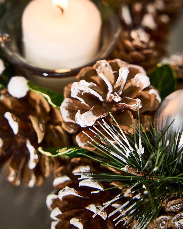 Dibor Silver Round Tealight Centrepiece