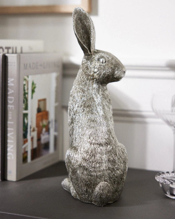 Dibor Silver Sitting Hare Ornament