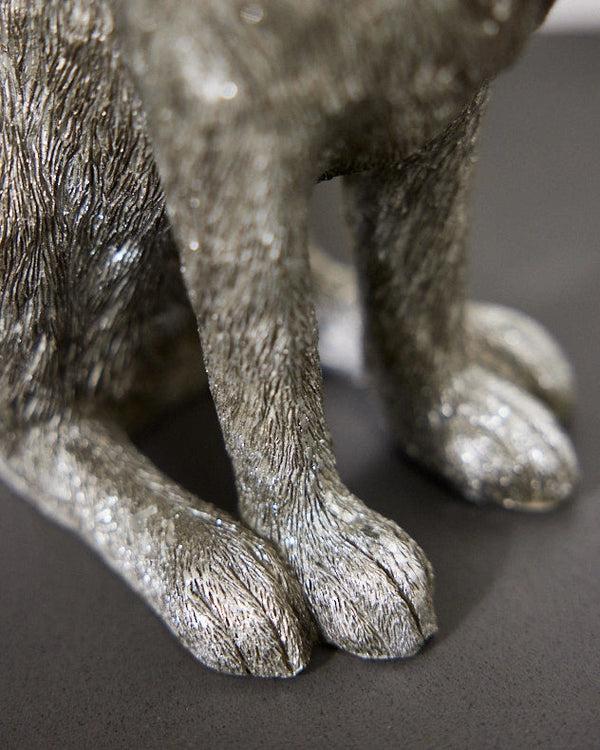 dibor Silver Sitting Hare Ornament