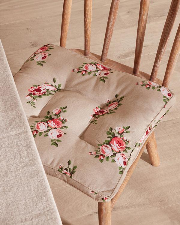 dibor Single Vintage Rose Beige Cushion