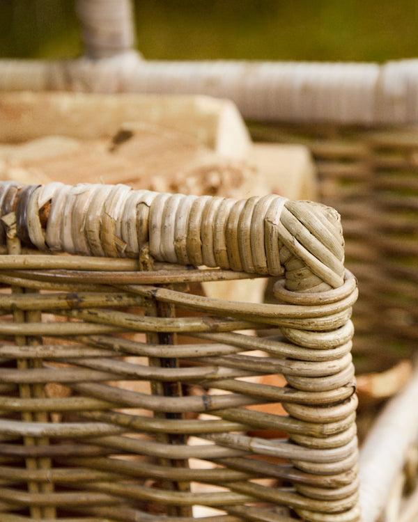 Dibor Small Rattan Open Log Basket