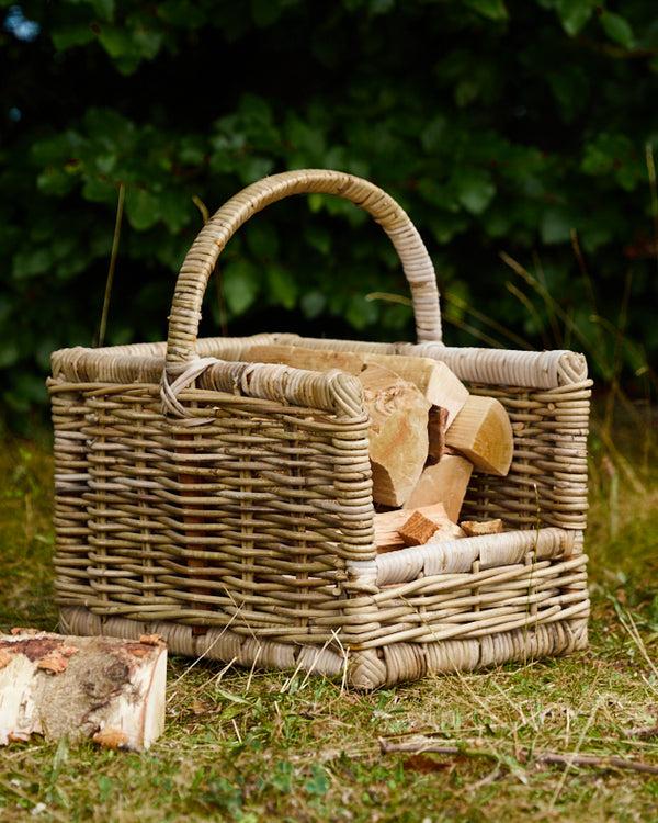 dibor Small Rattan Open Log Basket