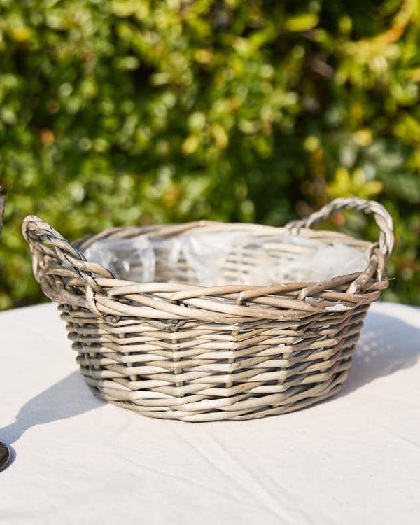Dibor Small Round Wicker Tray Basket