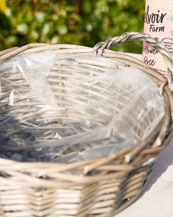 Dibor Small Round Wicker Tray Basket