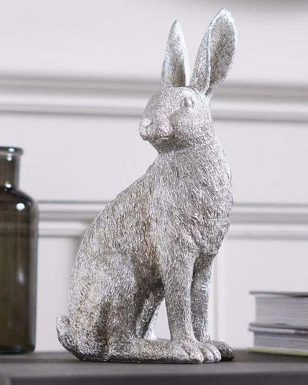 dibor Small Silver Hare Ornament