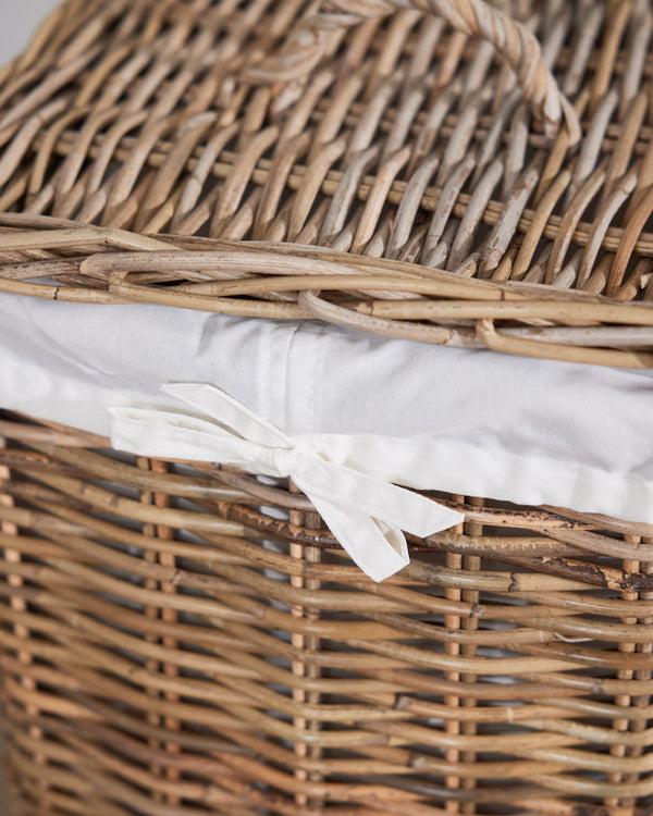 Dibor Small Square Rattan Laundry Basket