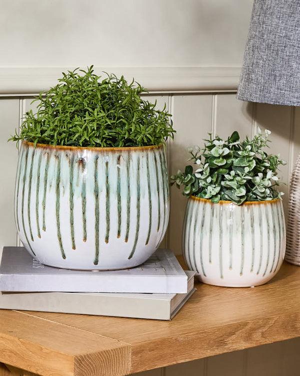 dibor Socco Green Drip Effect Planters