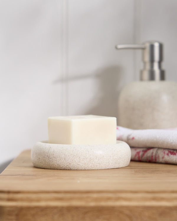 dibor Speckled Beige Ceramic Soap Dish