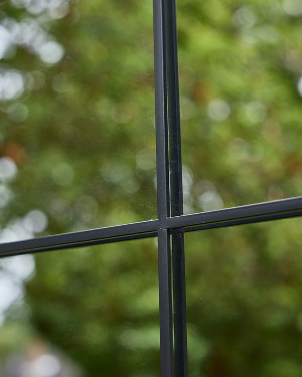 Dibor Square Black Window Pane Mirror