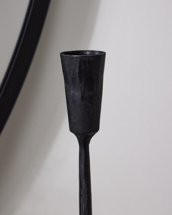 Dibor Square Marble Base Black Candle Holder