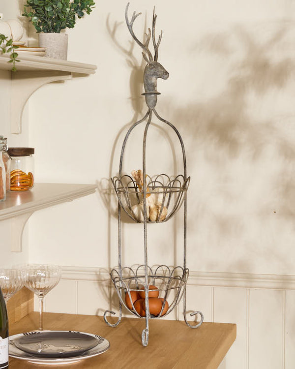 dibor Stag 2 Tier Storage Basket Rack