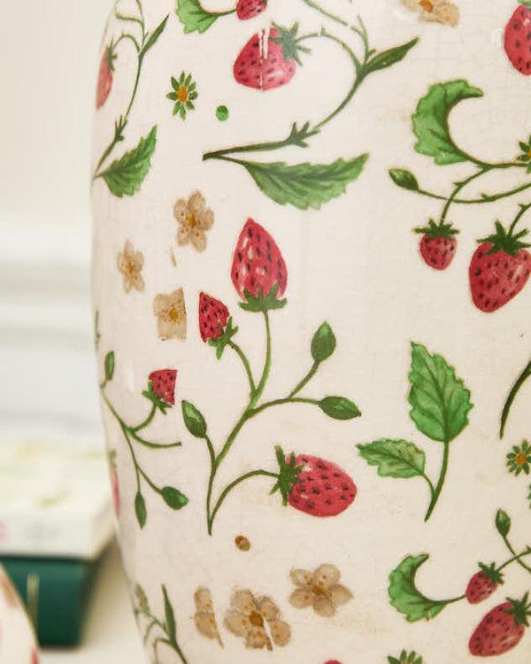 Dibor Strawberry Scalloped Vase