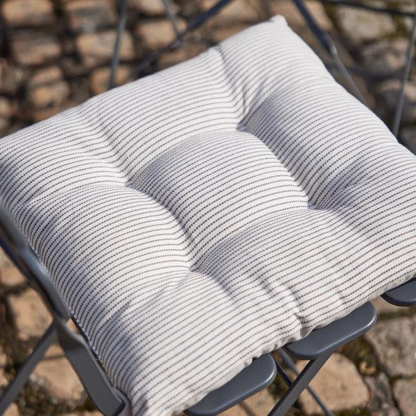 Dibor Striped Mocha Seat Cushion