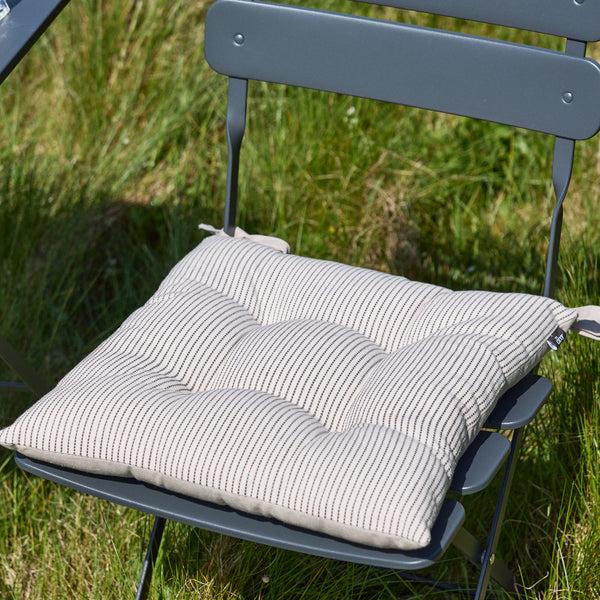 dibor Striped Mocha Seat Cushion