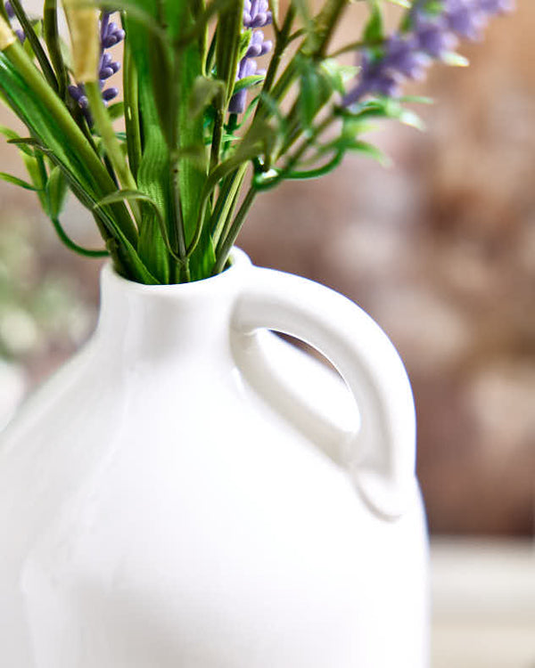 Dibor Striped White Sandstone Vase