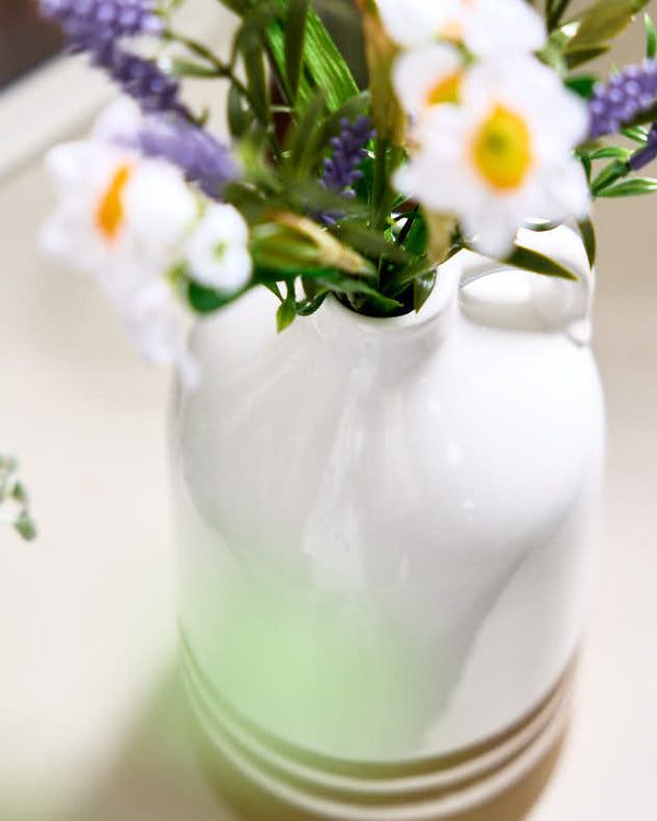 Dibor Striped White Sandstone Vase