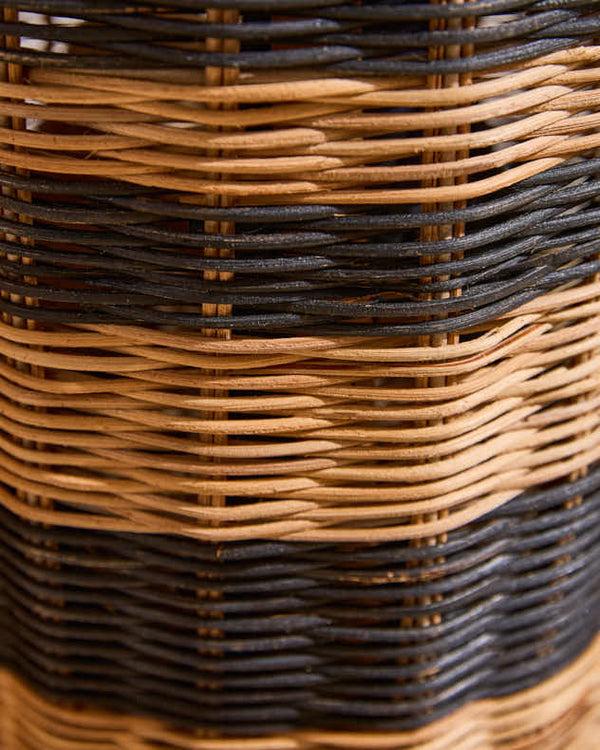 Dibor Striped Wicker Umbrella Stand