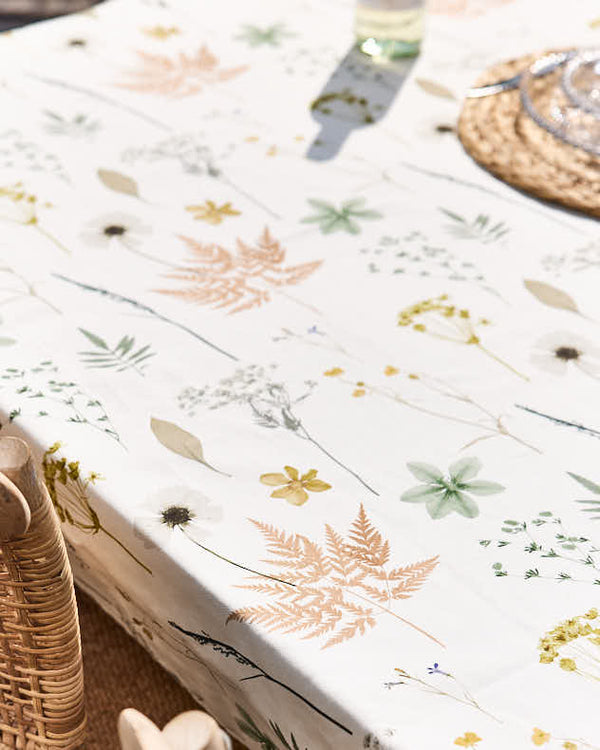 Dibor Summer Wildflowers Cotton Tablecloth