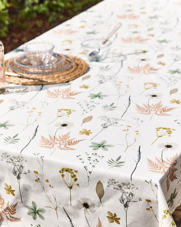 dibor Summer Wildflowers Cotton Tablecloth