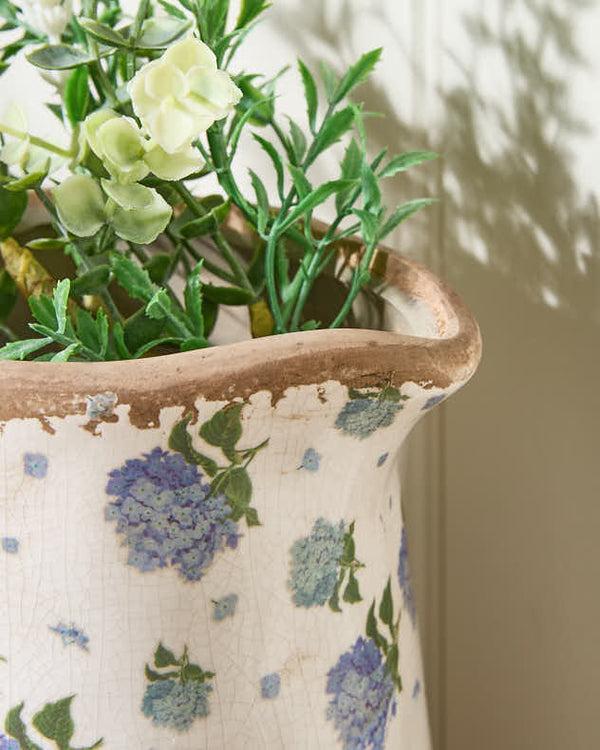 Dibor Tall Blue Hydrangea Pitcher Vase