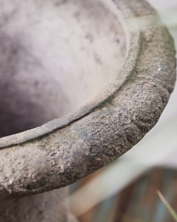 Dibor Tall Grey Garden Urn Planter