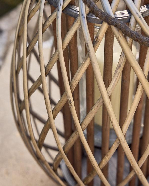Dibor Tall Willow Wicker Candle Lantern