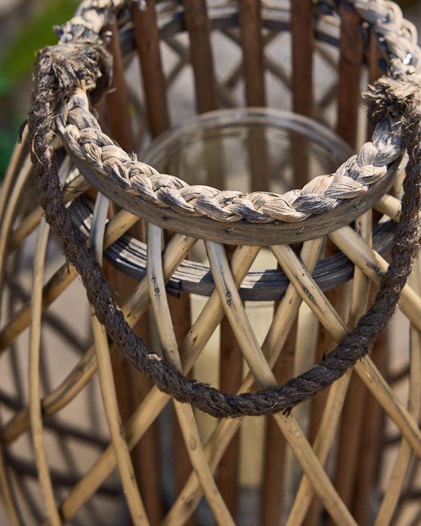 Dibor Tall Willow Wicker Candle Lantern