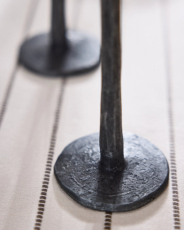 Dibor Taverner Black Iron Candlestick