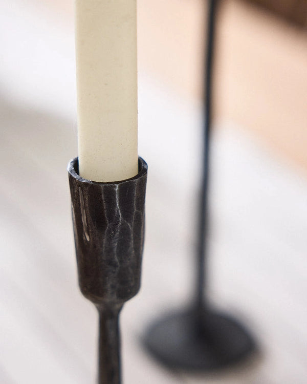 Dibor Taverner Black Iron Candlestick