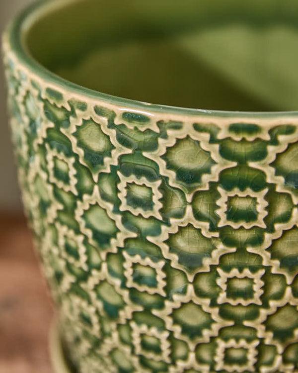 Dibor Taza Patterned Ceramic Planters