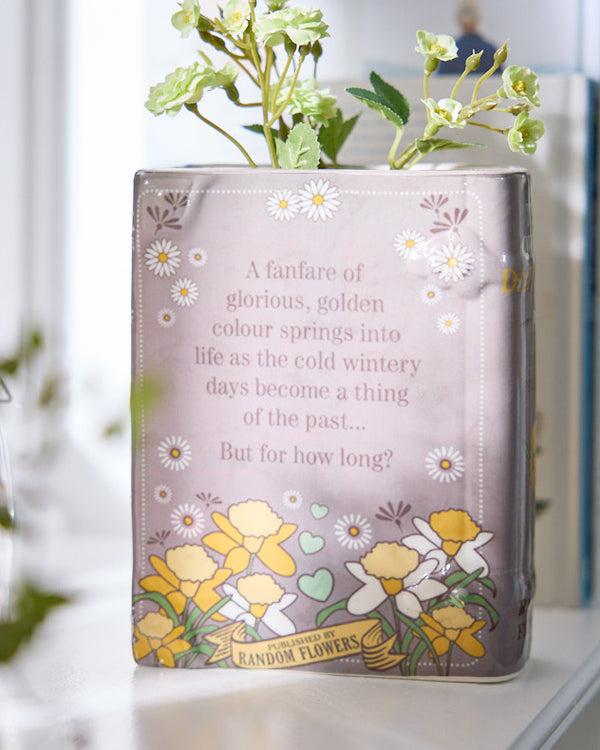 Dibor Tess Of The Daffodils Ceramic Book Vase