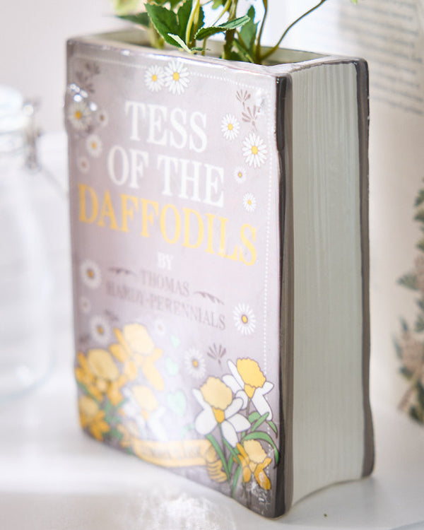 Dibor Tess Of The Daffodils Ceramic Book Vase