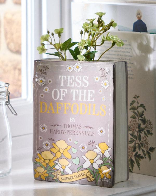 dibor Tess of the Daffodils Ceramic Book Vase