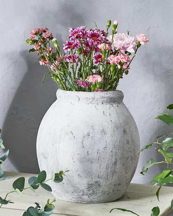 Dibor Textured Antique Style Vase Collection