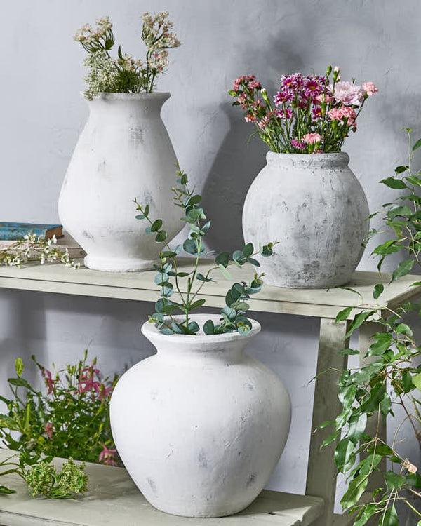 dibor Textured Antique Style Vase Collection