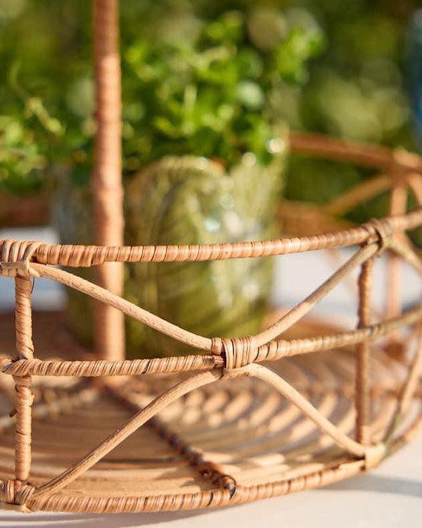 Dibor Three Tier Rattan Storage Tower