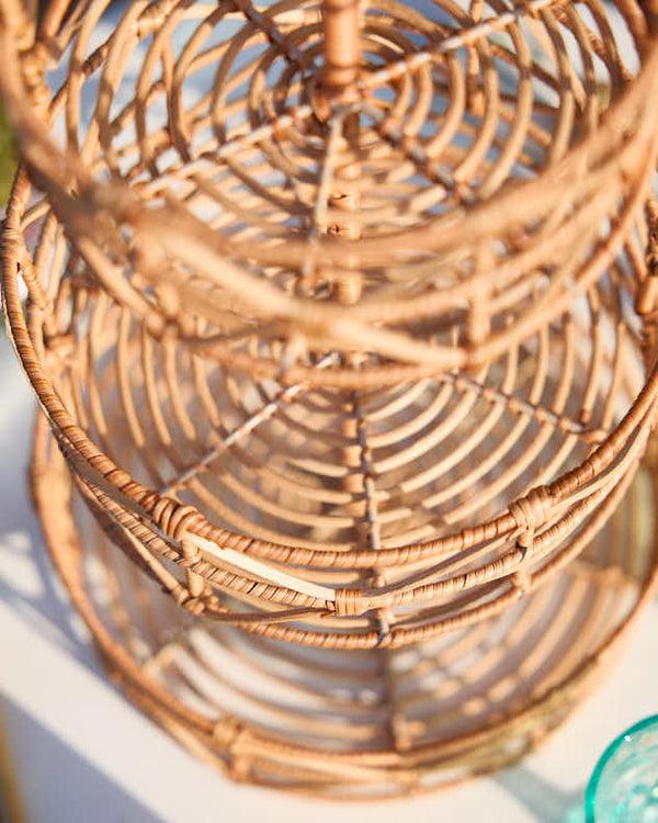 Dibor Three Tier Rattan Storage Tower