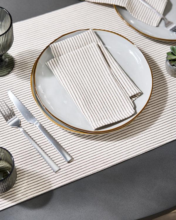 Dibor Ticking Stripe Cotton Table Runner