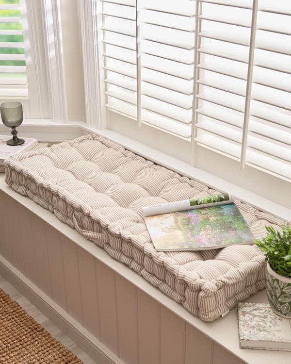 dibor Ticking Stripe Indoor Bench Cushion