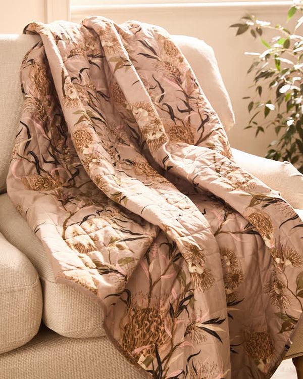 dibor Tourmant Floral Quilted Throw