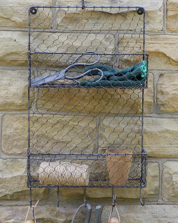 Dibor Two Compartment Garden Wall Rack