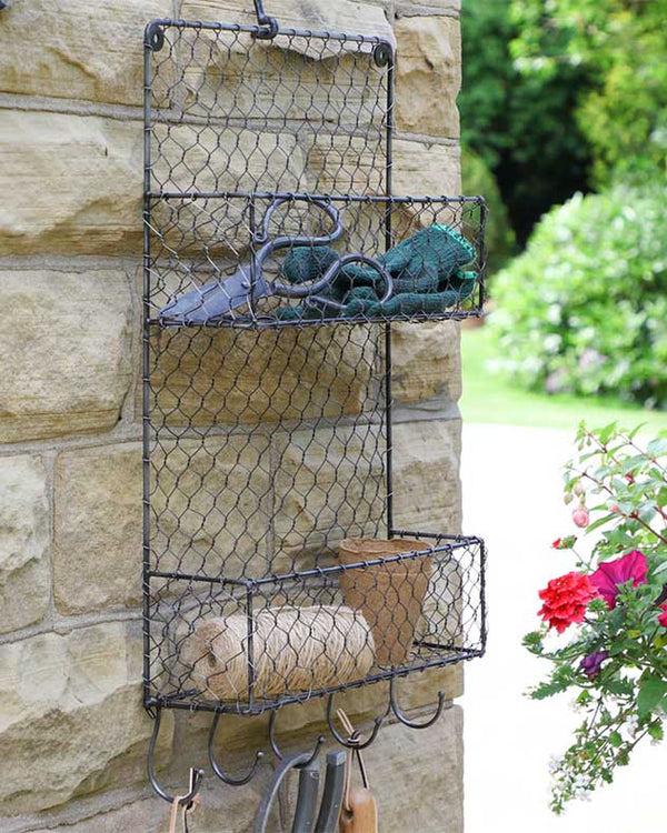 dibor Two Compartment Garden Wall Rack