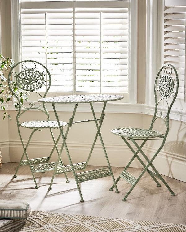 dibor Two Person Pistachio Green Bistro Set