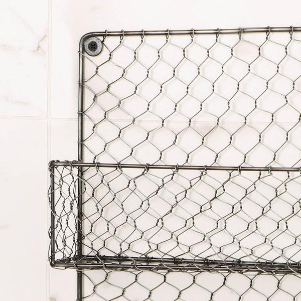 Dibor Two Tier Farmhouse Kitchen Wall Rack